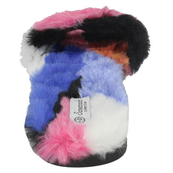 Savannah Ladies Savannah Flat Fur Mules F00091