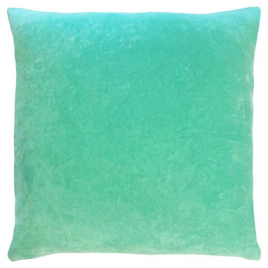 Furn Tanda Velvet Square Cushion Cover - Mint/Pink