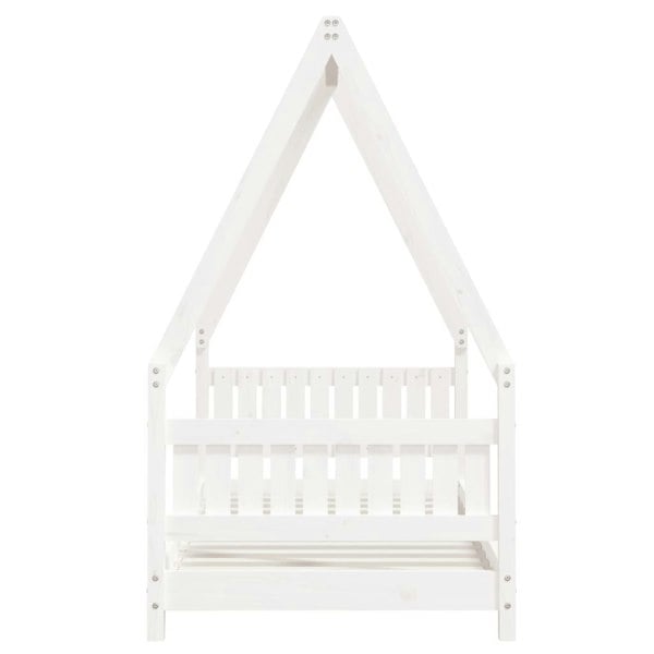 Berkfield Kids Bed Frame White 80x160 cm Solid Wood Pine