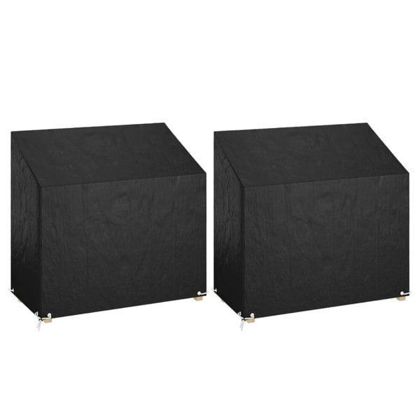 Berkfield Garden Bench Covers 2 pcs 8 Eyelets 130x70x70/88 cm Polyethylene