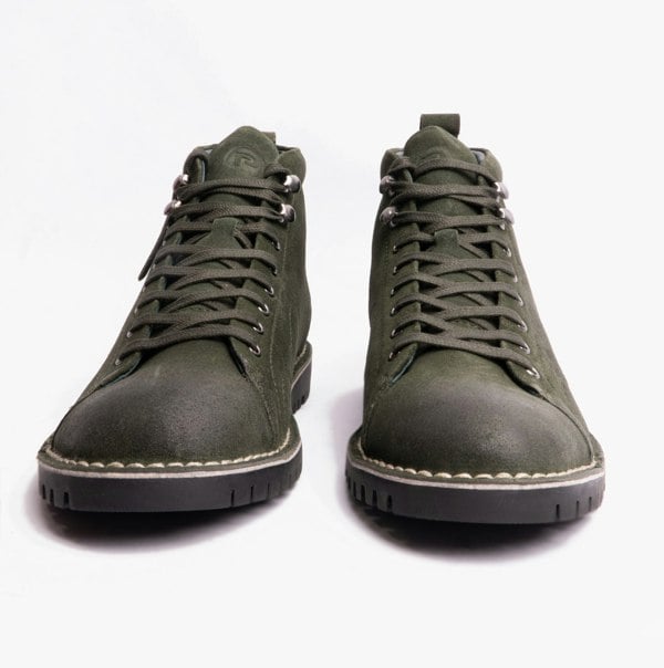 Popps 1961 MOD Mens Suede Boots Green