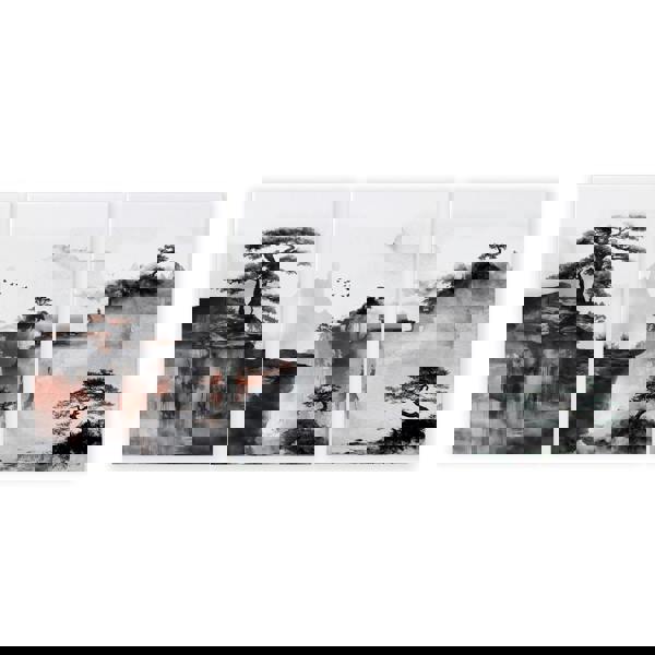 Living Room Wall Decoration | Set of 3 Asian Inspired Wall art Prints