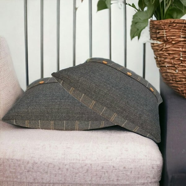 Artisan Furniture Quinn Pewter Cushion Set of 2