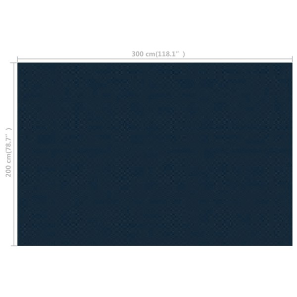 Berkfield Floating PE Solar Pool Film 300x200 cm Black and Blue