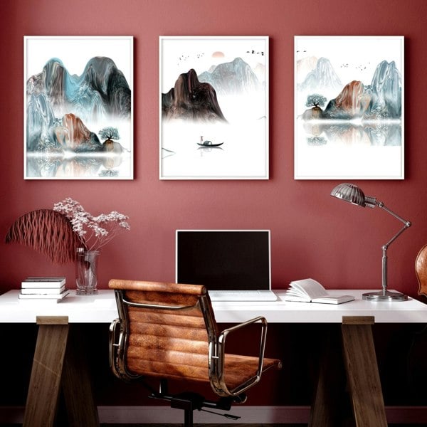 Landscape art | set of 3 wall art prints for office