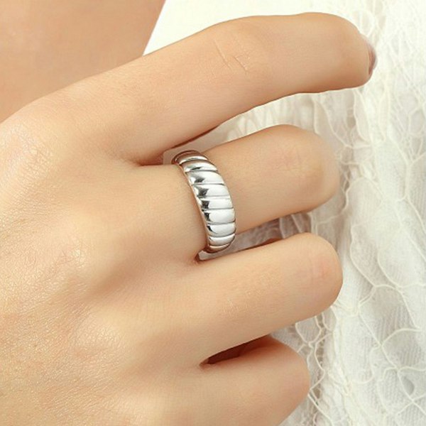 Spero London Croissant Ring In Sterling Silver Gold Vermeil