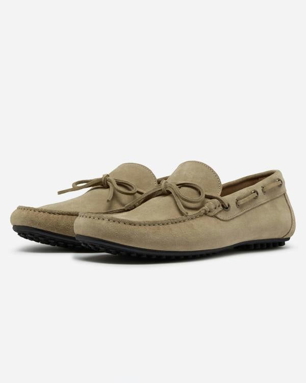 Oliver Sweeney Cano Suede Mens Driving Shoes - Sand | CHO | Designer Mens Driving Shoes
