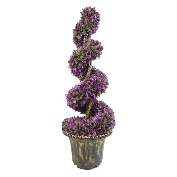 Leaf 90cm Purple Large Leaf Spiral with Decorative Planter