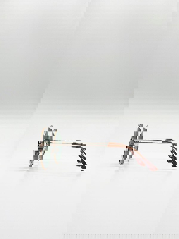 SVNX Classic Metal Frame Round Sunglasses