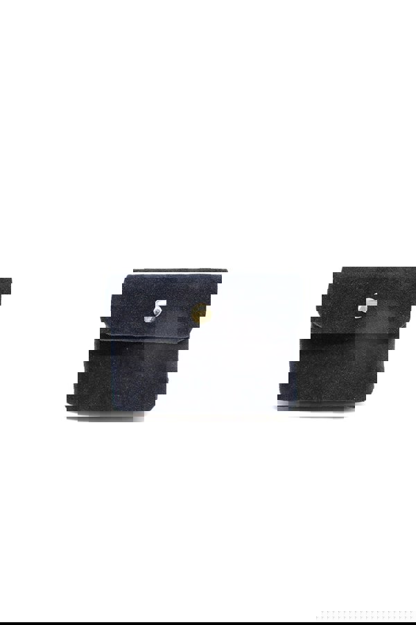 Pluspup Compact Snap Button Slim Fit Italian Genuine Suede Purse