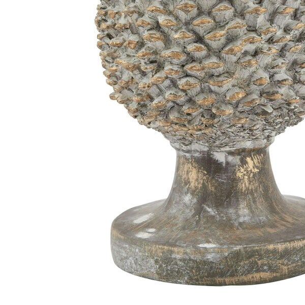 Hill Interiors Stone Effect Pinecone Ornament - Grey