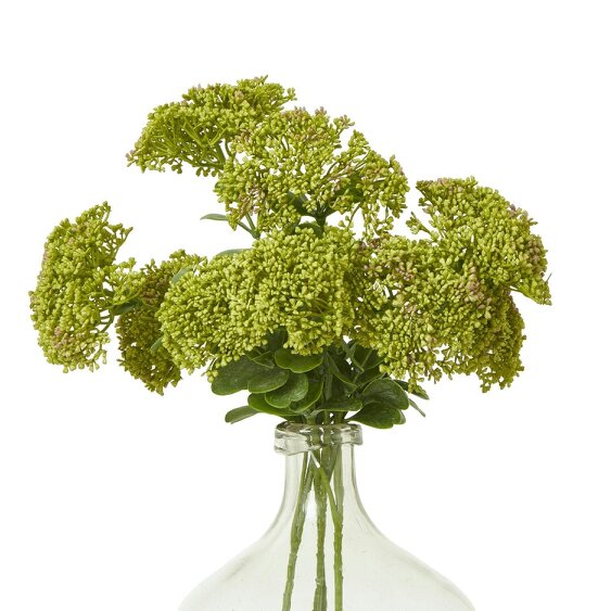 Wyld Haus Set of 3 Artificial Flowers Green Sedum Sprays