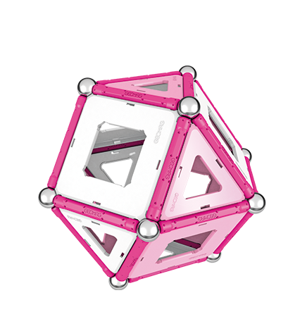 Geomag Kids Panel Pink Magnetic Shapes - 68 Pieces