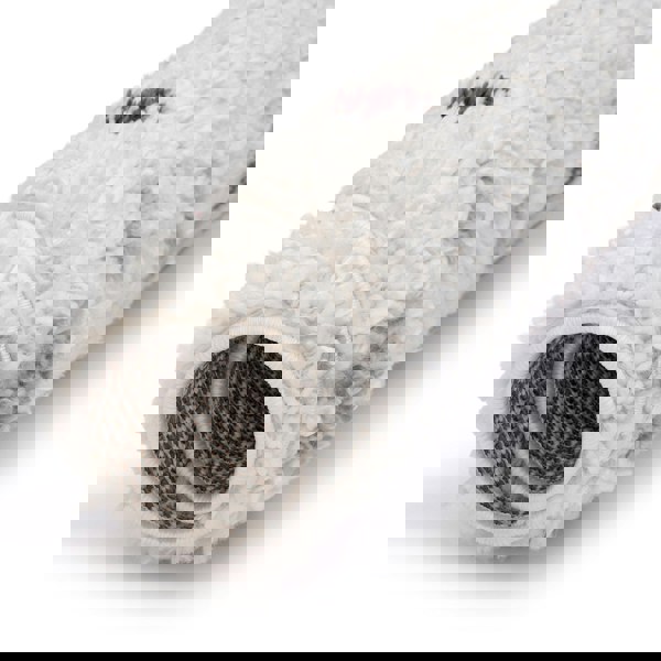 Moodi Shaggy Grey/Purple Rug, dots design, underfloor heating rug | THE RUGS