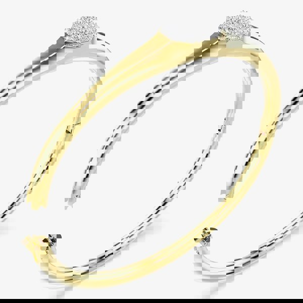 Swarovski Dextera Gold Tone Plated Round Cut Crystal Bangle 572459