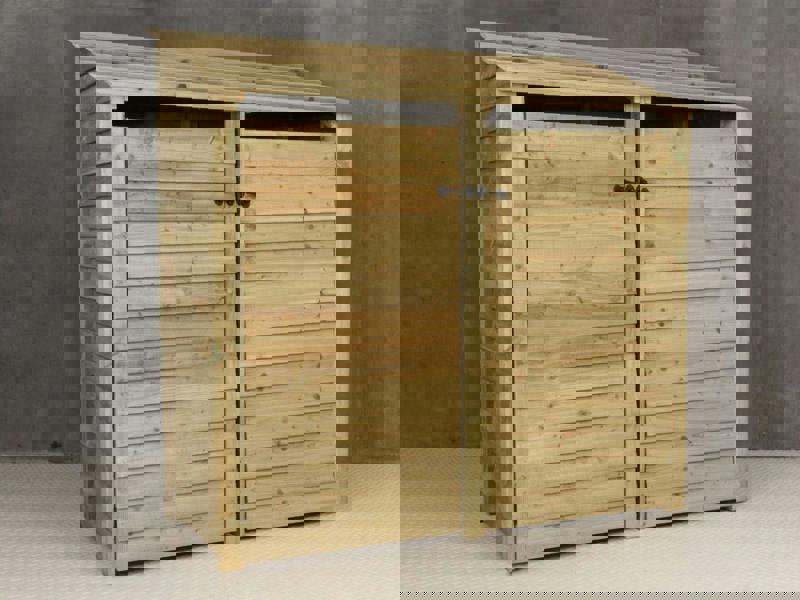 Arbor Garden Solutions Wooden Log Store with Doors and Shelf W-187cm, H-126cm or 180cm, D-88cm