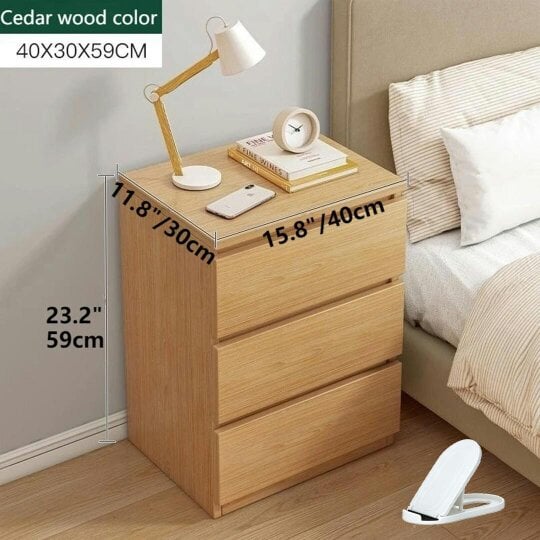 Havendro Modern Bedside Table Drawers Cabinet Bedroom Furniture Storage Nightstand Shelf
