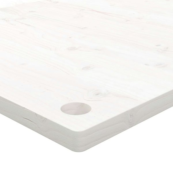 Berkfield Desk Top White 100x50x2.5 cm Solid Wood Pine
