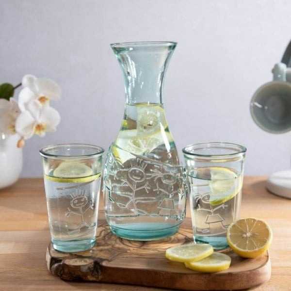 Glass Decanter & Tumblers