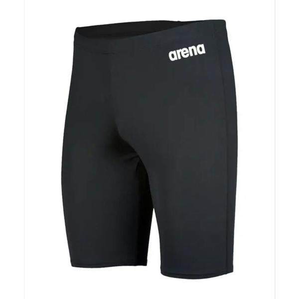 Arena Mens Solid Jammer Shorts - Black/White - 