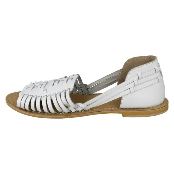 Leather Collection Ladies Leather Collection Flat Weave Sandals F00145
