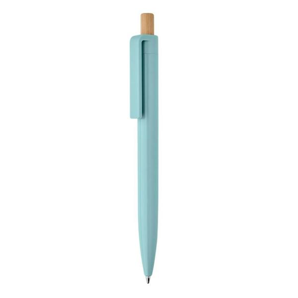MidOcean Penu Bamboo Details Ballpoint Pen - Baby Blue - 