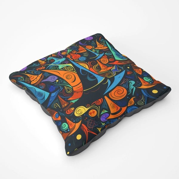 Warren Reed Imaginative Abstract Witches Hats Floor Cushion