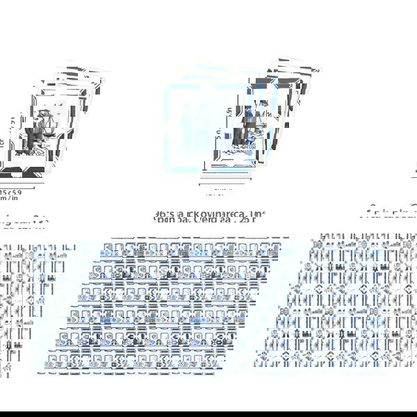 WT1528 - Dutch Blue Tiles Wall Stickers - 15 cm x 15 cm - 24 pcs.