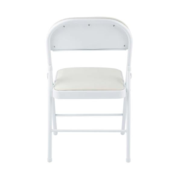 A.Unique Home Premium Metal Velvet Folding Chair - (1 x Chair - White)