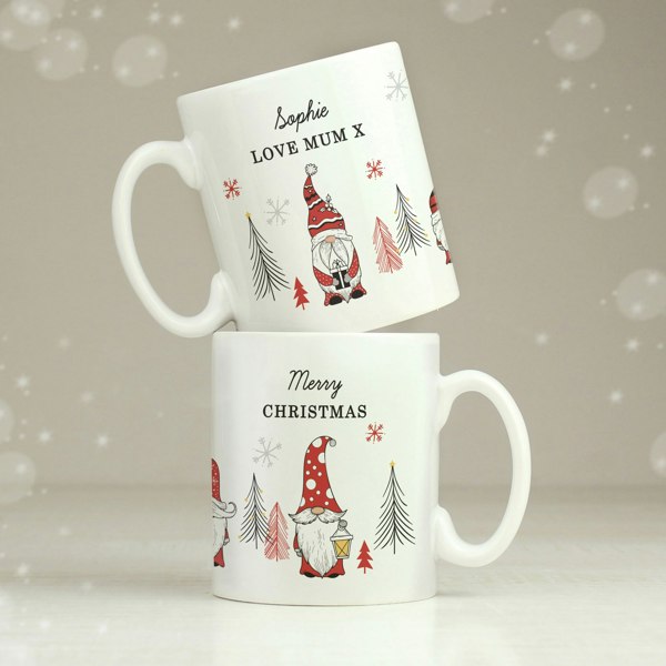 Personalised Memento Company Personalised Christmas Gonk Pattern Mug