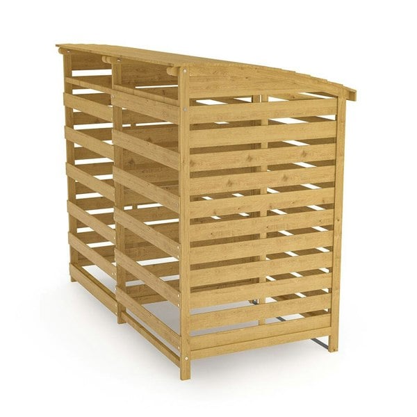 Outdoor Spruce Wood Trash Can Storage Shed Living and Home