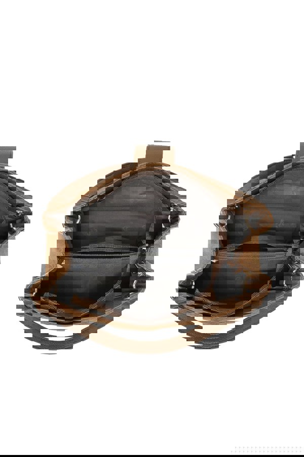 Kitise Shoulder Bag with Buckle Accent and Dual Top Handles