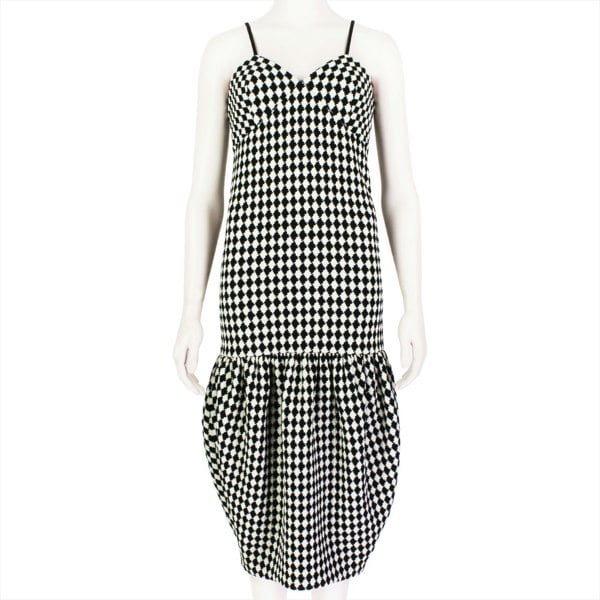 Victoria Beckham Camil bubble midi dress in black and white jacquard