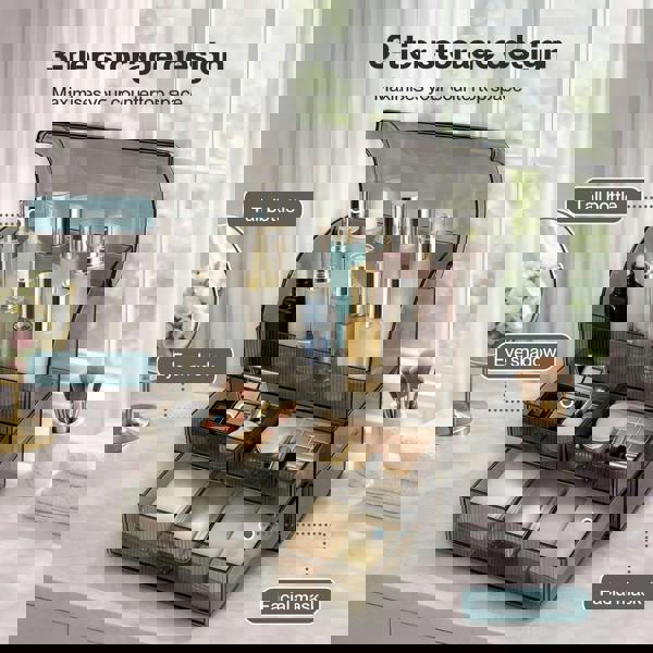 ilus Makeup Storage Organiser Acrylic Cosmetics Organizer Beauty Storage Box