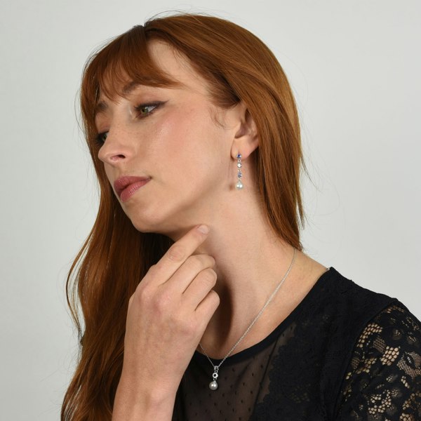 Cachet London Inge Silver Tanzanite Earrings