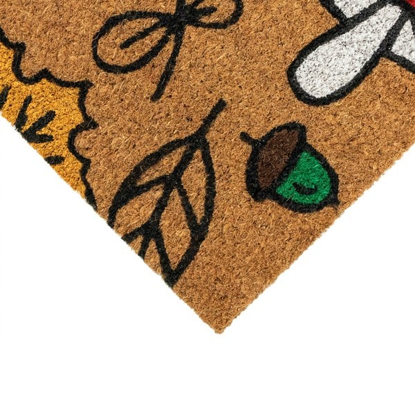 JVL Latex Backed Coir Entrance Doormat 45x75cm - Autumn