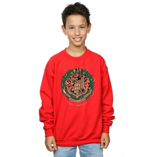 Harry Potter Boys Wreath Christmas Sweatshirt - Red