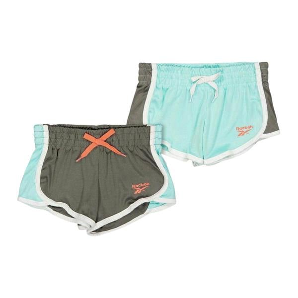 Reebok Girls Shorts (Pack of 2) - Aruba Blue - 