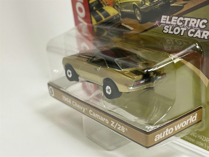 Auto World Slot Cars 1968 Chevy Camaro Z/28 Gold Thunderjet Ultra G HO Slot Car SC379-5