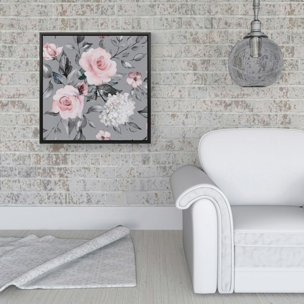 Warren Reed Dusty Pink Roses Framed Canvas