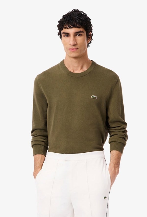 Lacoste Men's Monochrome Crew Neck Sweater