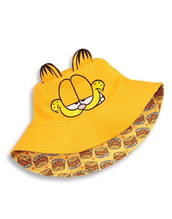 Garfield Unisex Orange Reversible Face & Lasagne Bucket Hat (One Size)