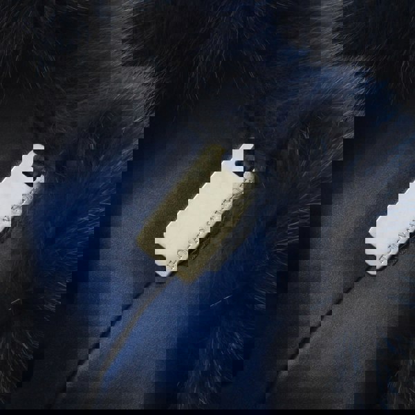 Thomas Wylde luxurious gilet in a midnight blue tone fox fur