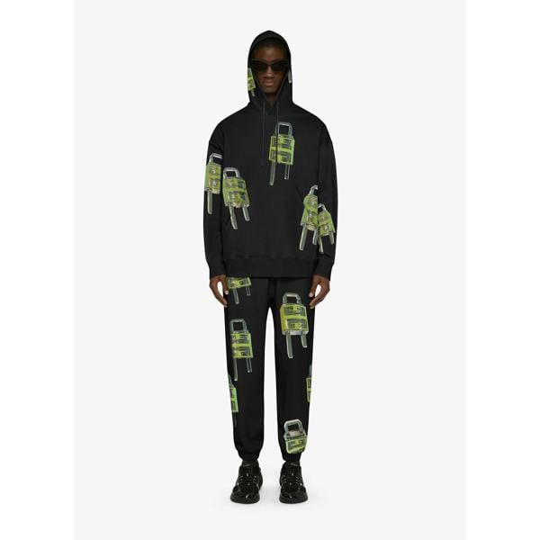 Givenchy 4G Lock Logo Oversized Hoodie   in  Black