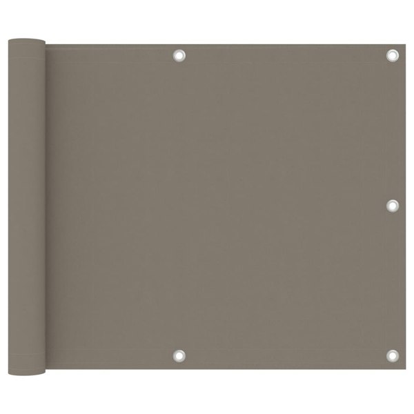 Berkfield Balcony Screen Taupe 75x400 cm Oxford Fabric