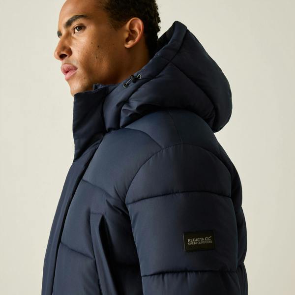 Regatta Mens Marek Longline Hybrid Jacket - Navy/Grey Mirage - 