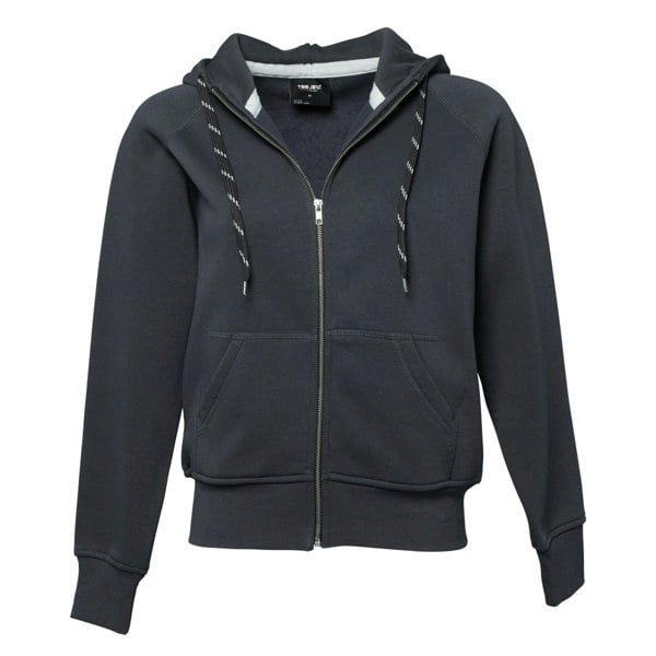 Tee Jays Womens/Ladies Full Zip Hooded Sweatshirt - Dark Grey