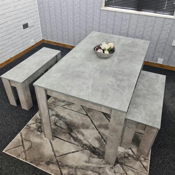 Kosy Koala Dining Table Set with 2 Benches Dining Room and Kitchen table set of 2