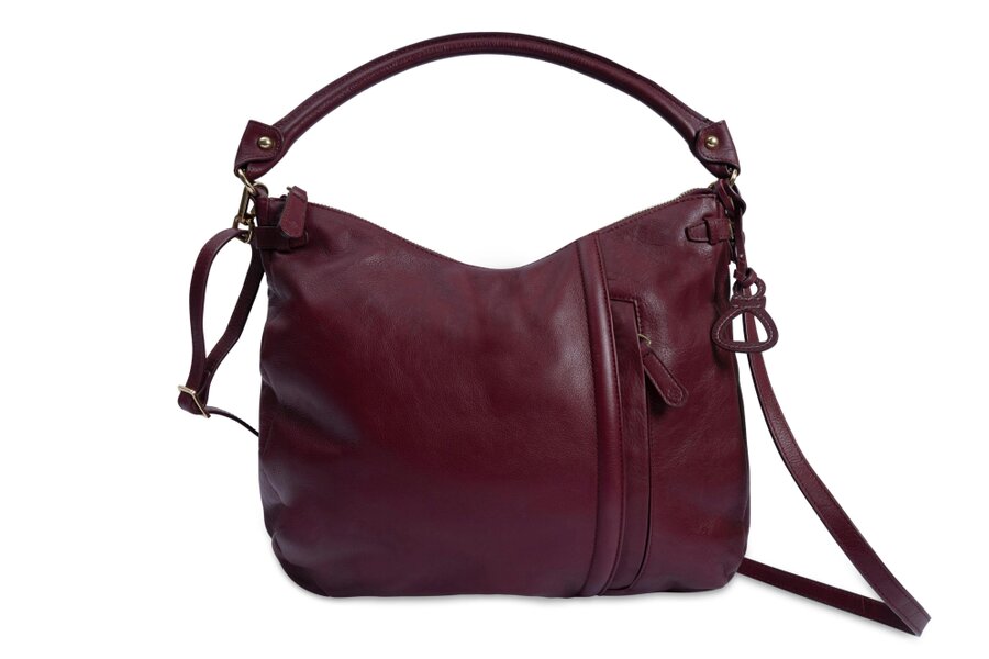 SADDLER "Julia" Real Leather Hobo Bag – Versatile, Stylish & Spacious Design - Bordeaux