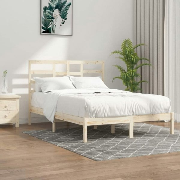 Berkfield Bed Frame Solid Wood 120x190 cm Small Double
